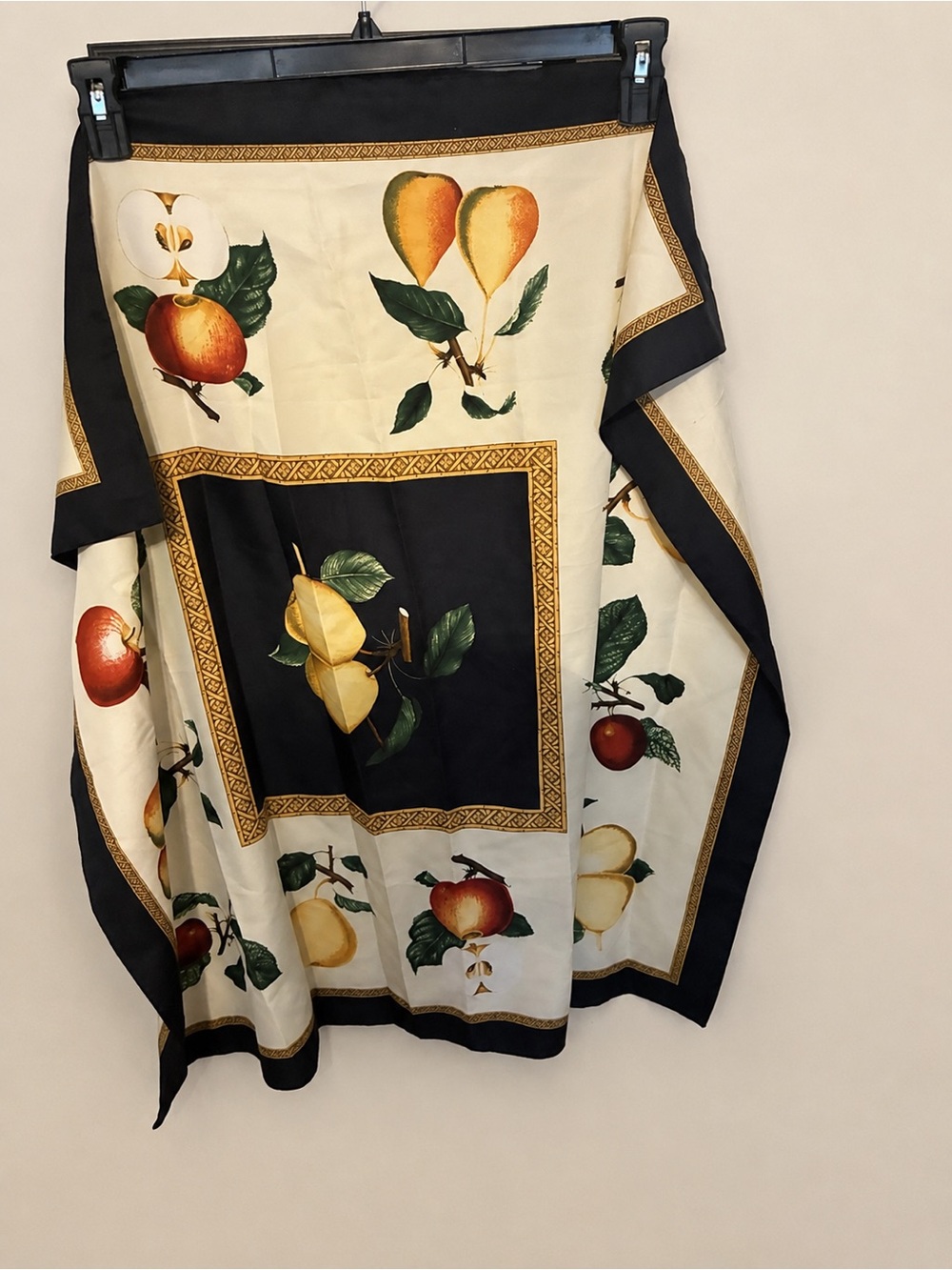 Vintage 1996 Worthington Fruit Print Scarf Made in Italy